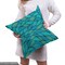Ambesonne Teal Fabric by the Yard, Abstract Wave Design with Colorful Design Ocean Themed Marine Life Pattern Print, Decorative Fabric for Upholstery and Home Accents, 1 Yard, Mint Green Blue